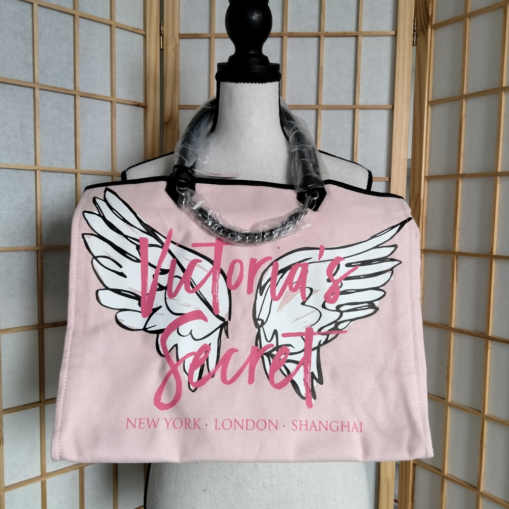 Victoria's Secret Pink Wing Graphic Tote Bag
